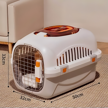 Rubeku Pet Carrier Portable Crate Black